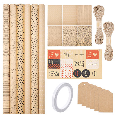 Heart Pattern Gift Wrapping Paper Sets DIY-TAC0020-48-1