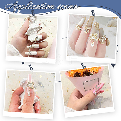 30Pcs 15 Styles Golden Brass Micro Pave Rhinestone Cabochons DIY-HY0002-56-1