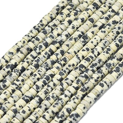 Natural Dalmatian Jasper Beads Strands G-P575-B03-4x2mm-1