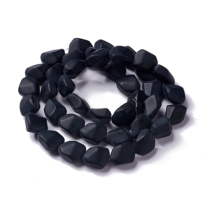Opaque Frosted Glass Beads Strands FGLA-S001-02C-1