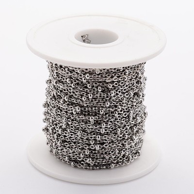 Tarnish Resistant 304 Stainless Steel Cable Chains CHS-K003-01P-0.5MM-1