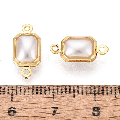 Brass ABS Imitation Pearl Connector Charms KK-N286-02C-G-1