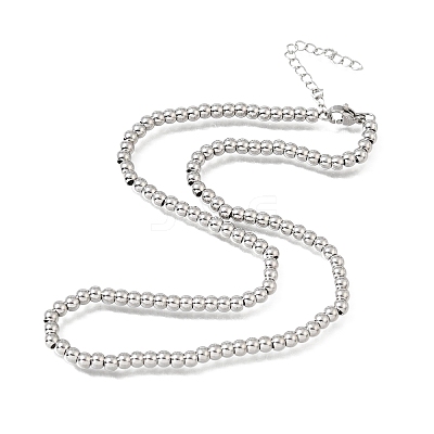 4MM Round 304 Stainless Steel Beaded Necklaces for Man and Women SA-CBAB767-16P-1