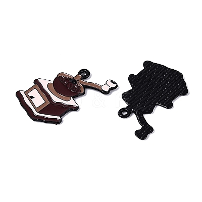Baking Paint Alloy Enamel Pendants PALLOY-T093-16-1