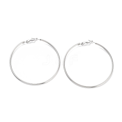 Non-Tarnish Ring 304 Stainless Steel Hoop Earrings for Women Men EJEW-B049-02G-P-1