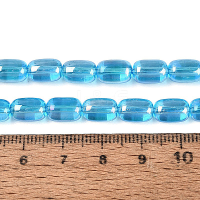 Electroplate Transparent Glass Beads Strands EGLA-Q132-03B-A03-1