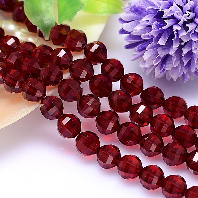Faceted Round Imitation Austrian Crystal Bead Strands G-M182-6mm-05A-1