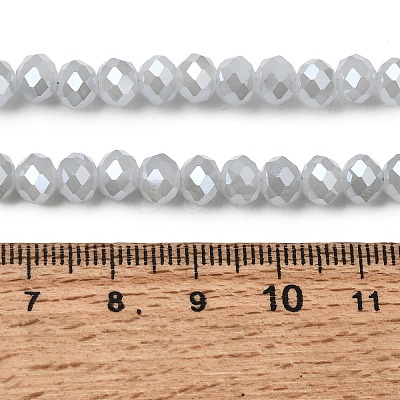 Electroplate Glass Beads Strands GLAA-K027-PL-A08-A-1