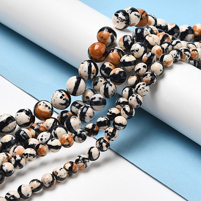 Synthetic Ocean White Jade Bead Strands G-J350-10mm-03-1