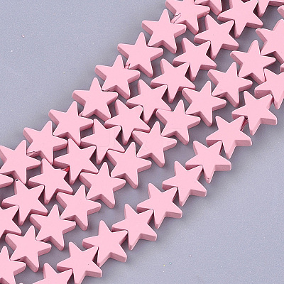Spray Painted Non-magnetic Synthetic Hematite Beads Strands X-G-T116-21-05-1