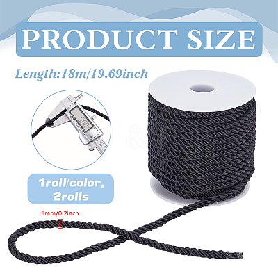 2 Rolls 2 Colors 3-Ply Polyester Cord OCOR-PH0005-79-1