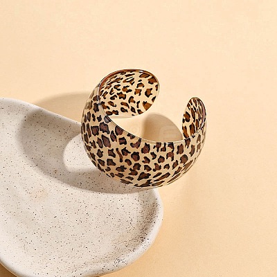 Acrylic Open Cuff Rings for Women RJEW-R020-01-1