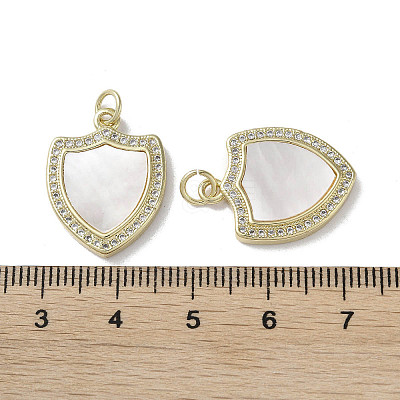 Brass Micro Pave Cubic Zirconia Pendants KK-G485-23A-G-1