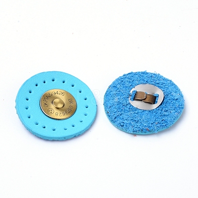 Magnetic Iron with PU Leather SNAP-WH0001-04G-1