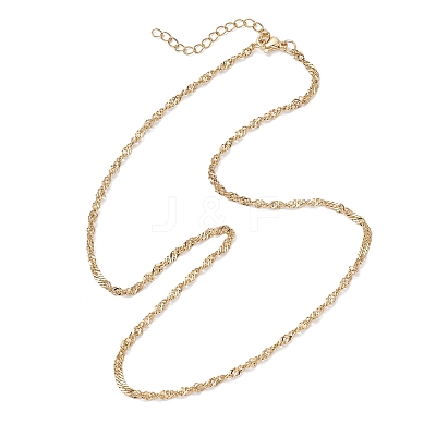 304 Stainless Steel Singapore Chain Necklaces for Women NJEW-JN05592-1