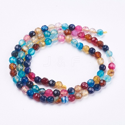 Natural Agate Beads Strands G-P365-03-4mm-1