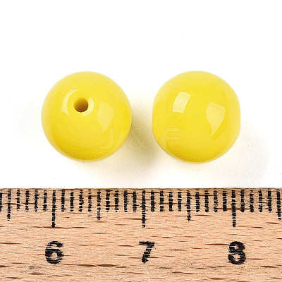 Opaque Solid Color Glass Beads GLAA-N007-10mm-A02-1