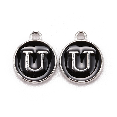 Platinum Plated Alloy Charms X-ENAM-S118-02U-P-1