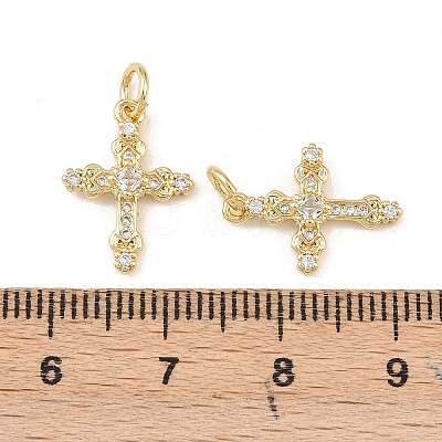 Brass Micro Pave Cubic Zirconia Pendants KK-G544-17G-1