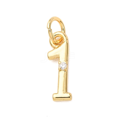 Brass Micro Pave Cubic Zirconia Pendants KK-D019-28G-1