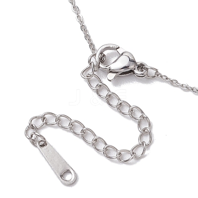 Gradient Color Gemstone Chip & Alloy Pendant Necklaces NJEW-JN05074-1
