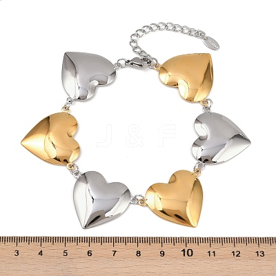 304 Stainless Steel Stainless Steel Link and Charm Bracelets BJEW-C111-03GP-1