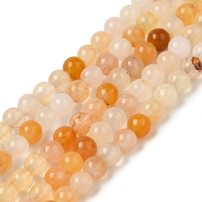 Natural Topaz Jade Bead Strands G-K153-B22-4mm-1