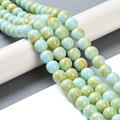 Baking Paint Glass Bead Strands GLAA-H031-01C-08-1