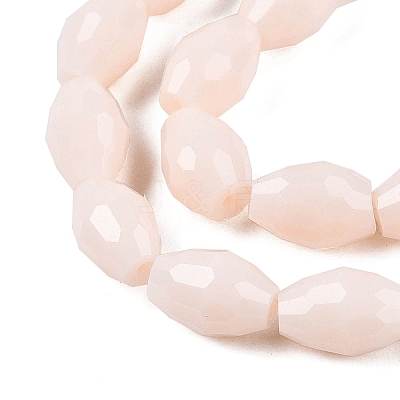 Opaque Solid Color Imitation Jade Glass Beads Strands EGLA-A037-P6x8mm-D02-1