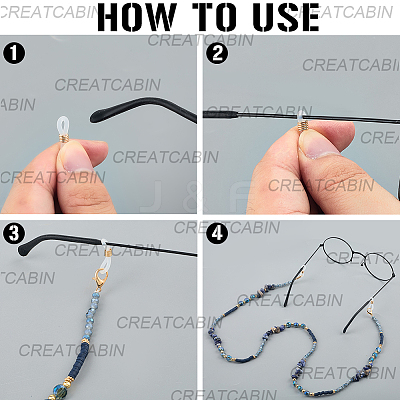 1Pc Polymer Clay with Alloy and Crystal Neck Strap for Eyeglasses AJEW-CN0005-04D-1