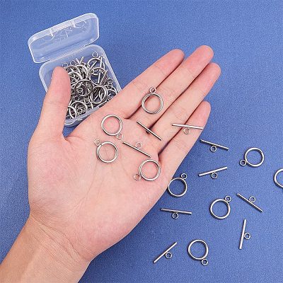 304 Stainless Steel Toggle Clasps STAS-PH0018-30P-1