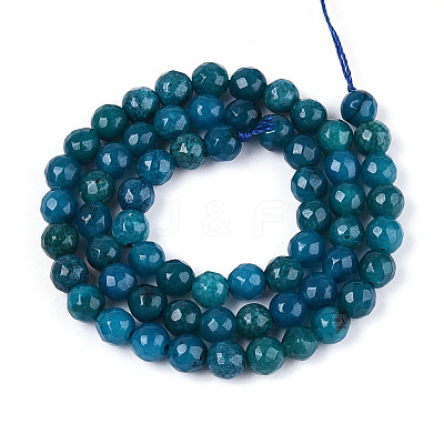 Dyed Natural White Jade Beads Strands X-G-T139-6mm-60-21-1
