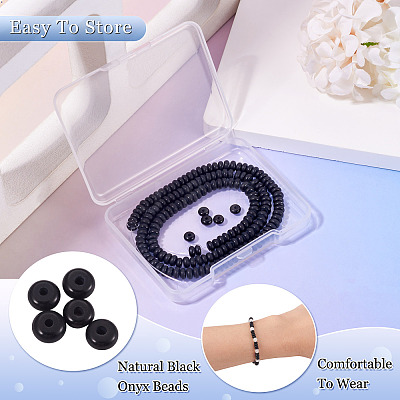 1 Strand Natural Black Onyx(Dyed & Heated) Beads Strands G-TA0002-78-1