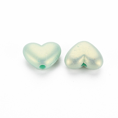 Spray Painted Opaque Acrylic Beads ACRP-S679-35-1