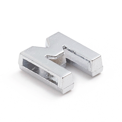 Alloy Slide Charms ALRI-WH0005-09M-P-1