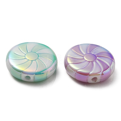 UV Plating Opaque Acrylic Beads OACR-P010-02-1