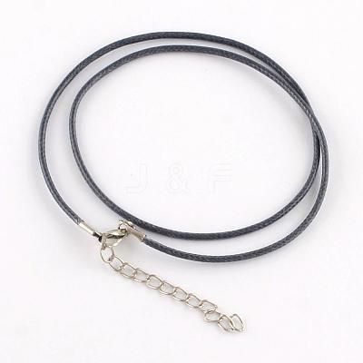 Waxed Cotton Cord Necklace Making MAK-S032-1.5mm-114-1