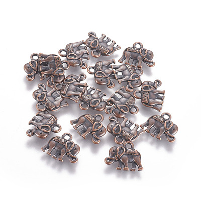 Vintage Elephant Charms X-PALLOY-ZN-47017-R-FF-1