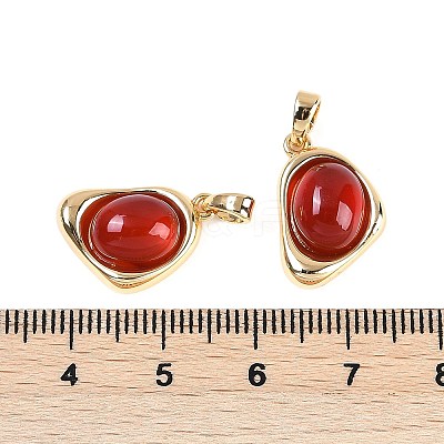Natural Carnelian(Dyed & Heated) Pendants KK-U043-52G-02-1