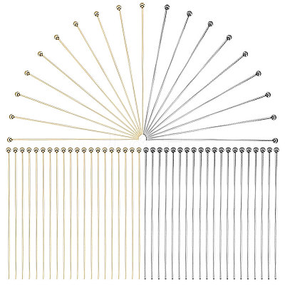 200Pcs 2 Colors 304 Stainless Steel Ball Head Pins Sets STAS-PH0004-93-1