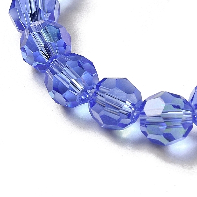 Electroplate Transparent Glass Beads Strands EGLA-A035-T8mm-L14-1
