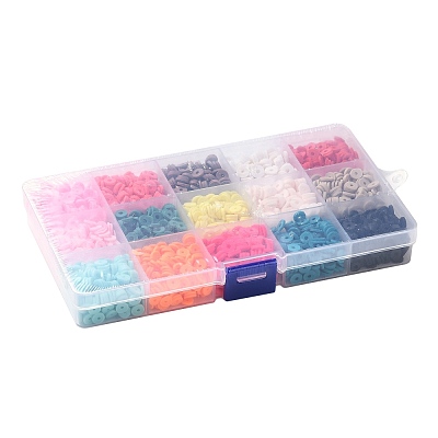 150G 15 Colors Handmade Polymer Clay Beads CLAY-JP0001-12-6mm-1