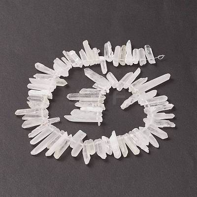 Natural Quartz Crystal Pointed Beads Strands G-L484-03-1