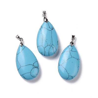 Natural Howlite Pendants G-D084-01P-B04-1