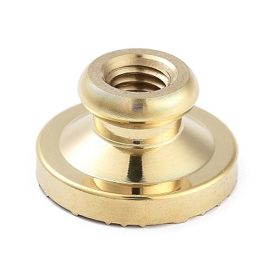 Texture Theme Roung Brass Stamp Head LS-AJEW-M036-06F-G-1