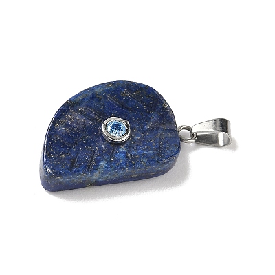 Natural Lapis Lazuli Dyed Carved Pendants G-P599-04P-07-1