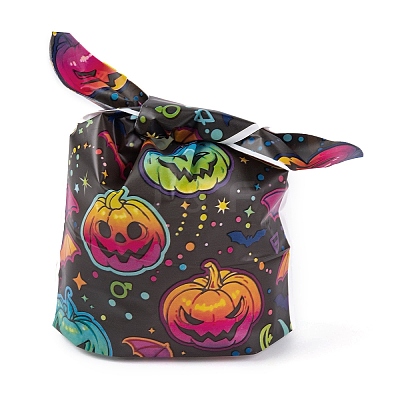 100Pcs Rabbit Shaped Halloween Candy Plastic Bags ABAG-U001-02S-1