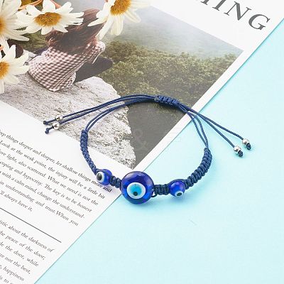 Adjustable Nylon Cord Braided Bead Bracelets BJEW-JB06204-1