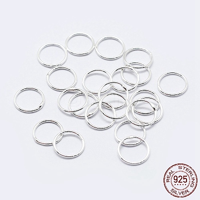 925 Sterling Silver Soldered Closed Jump Rings STER-F036-03S-0.8x6-1