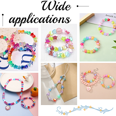 800Pcs 2 Styles Eco-Friendly Transparent Acrylic Beads TACR-SP0001-01E-1